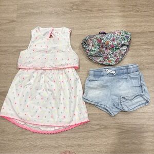 3 for $15 Cat & Jack Girls Dress and Jeans Pants Bundle 18M
